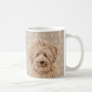 Café Taza hermosa de las pinturas del perro de