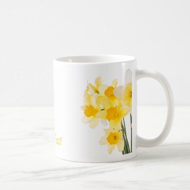 Café Taza hermosa de los narcisos (Derecha)