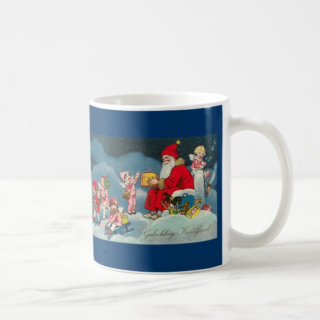 Café Taza holandesa del navidad del vintage de (Derecha)