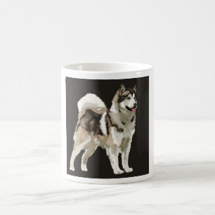 Café Taza Husky, dibujo de perro de fondo Darm