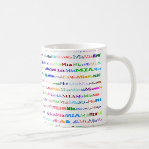 Café Taza II del diseño II del texto de Mia