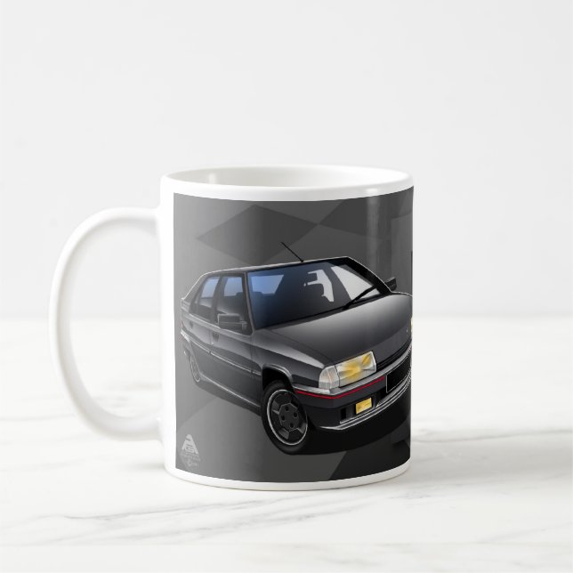 Café Taza ilustrada 16V de Citroen BX GTI (Izquierda)