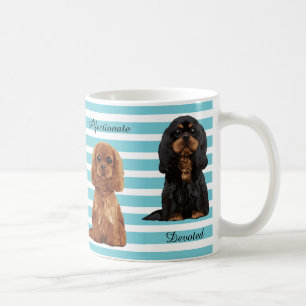 Café Taza ilustrada arrogante del perro de aguas de rey