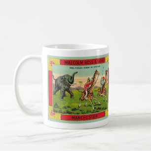 Café Taza ilustrada de carrera de animales