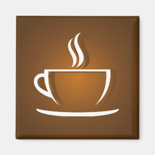 Café taza imán marrón