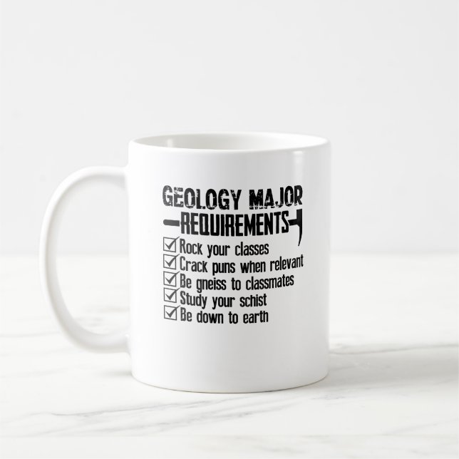 Café Taza importante de los requisitos de la geología (Izquierda)
