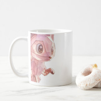 Café Taza impresa de gato rosa