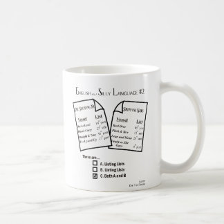 Café Taza "inglés como anuncio de la lengua #2 tonto"