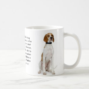 Café Taza inglesa de la raza del perro del indicador