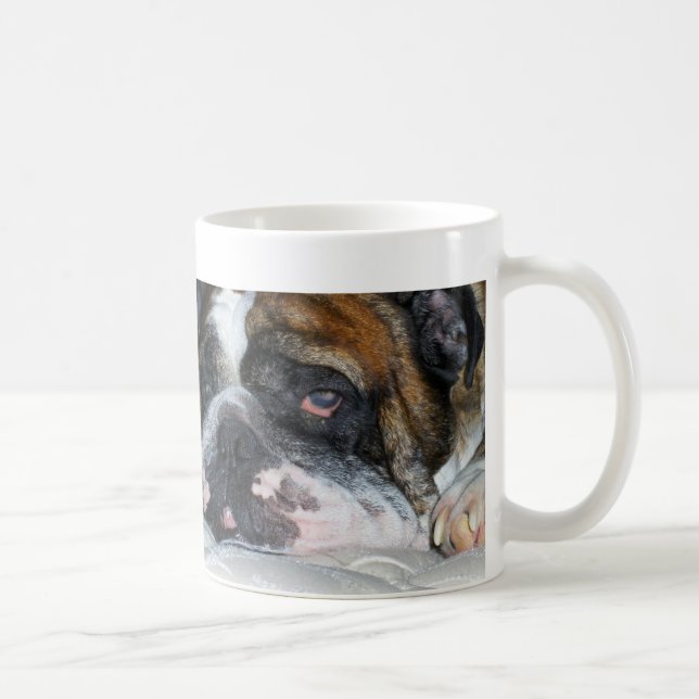 Café Taza inglesa soñolienta del bulldog de Sassydog (Derecha)