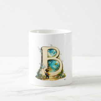 Café Taza inicial de la letra B | Regalo de alfabeto de