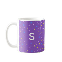 Taza inicial de salpicaduras alegres