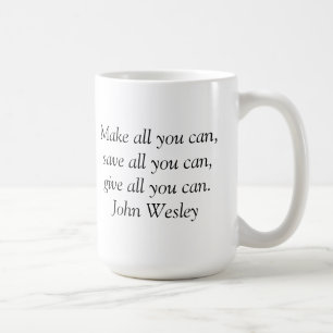 Café Taza inspiradora - cita de John Wesley