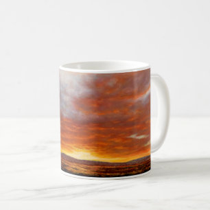 Café Taza inspiradora de la salida del sol