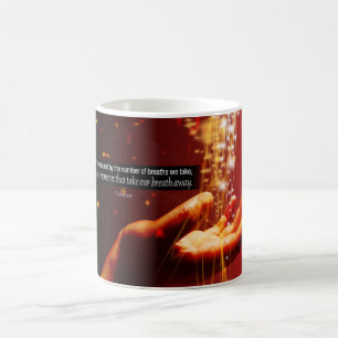 Café Taza inspiradora de medición de la vida