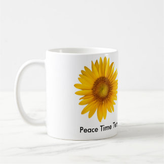 Café Taza inspiradora del té del tiempo de paz