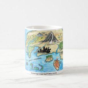 Café Taza interna del mapa de las geografías
