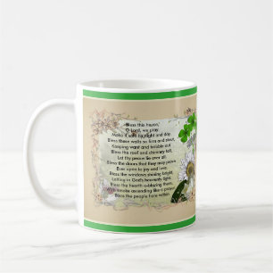 Café Taza irlandesa de la bendición de la casa