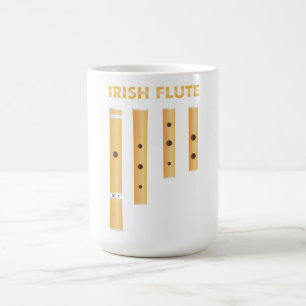 Café Taza irlandesa de la flauta