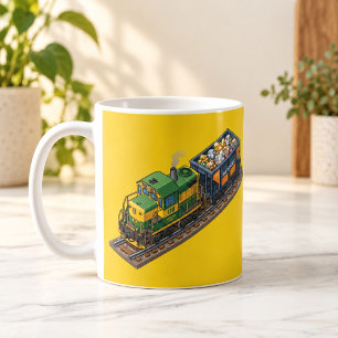 Café Taza Isométrica de Tren Exprés de Mineral Tycoon