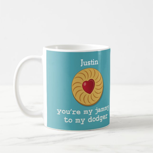 Café Taza Jammy personalizada de Dodger (Izquierda)