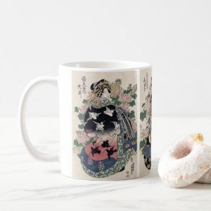 Café Taza japonesa de la impresión del geisha de Eisen