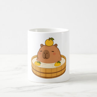 Café Taza Kawaii de Carpincho Yuzu Onsen