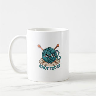 Café Taza Knot Today | Regalo Divertido de Tejido y Gan
