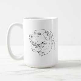 Café Taza Labrador Retriever, Arte de Línea de Perro