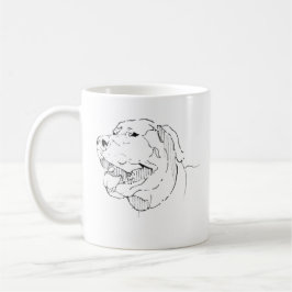 Café Taza Labrador Retriever, Arte lineal de perro