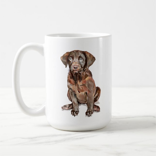 Café Taza Labrador Retriever de Chocolate (Izquierda)