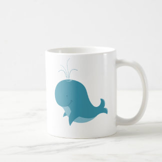 Café Taza linda de la ballena del bebé del dibujo