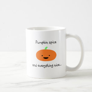 Café Taza linda de la especia de la calabaza