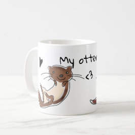 Café Taza linda de la nutria