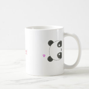 Café Taza linda de la panda