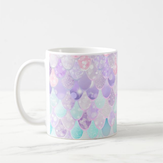 Café Taza linda de la sirena de los chicas, rosa en (Izquierda)