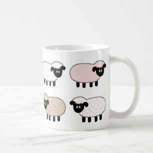 Café Taza linda de las ovejas