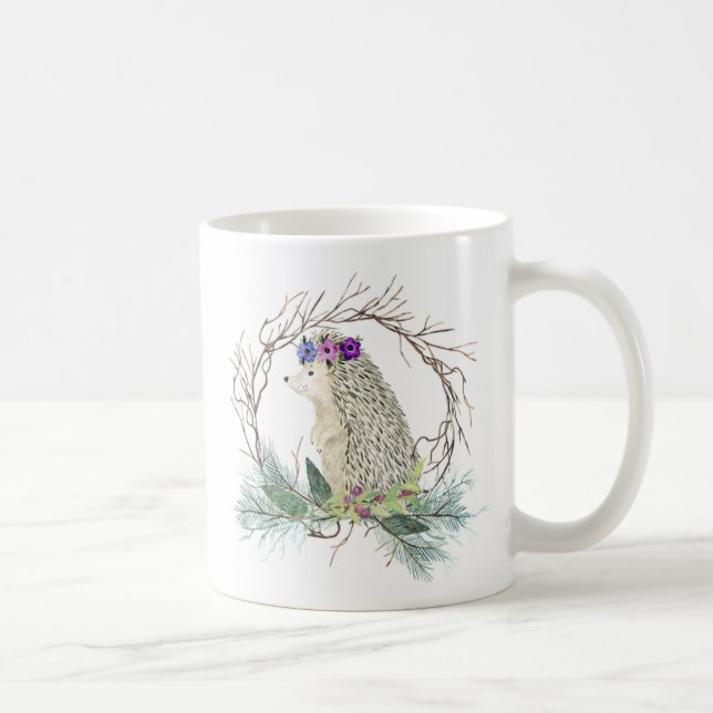 Café Taza linda de las ramas del pino de la guirnalda (Derecha)