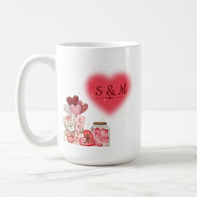 Café Taza linda de San Valentín (Izquierda)