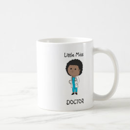 Café Taza linda del afroamericano de señora Doctor