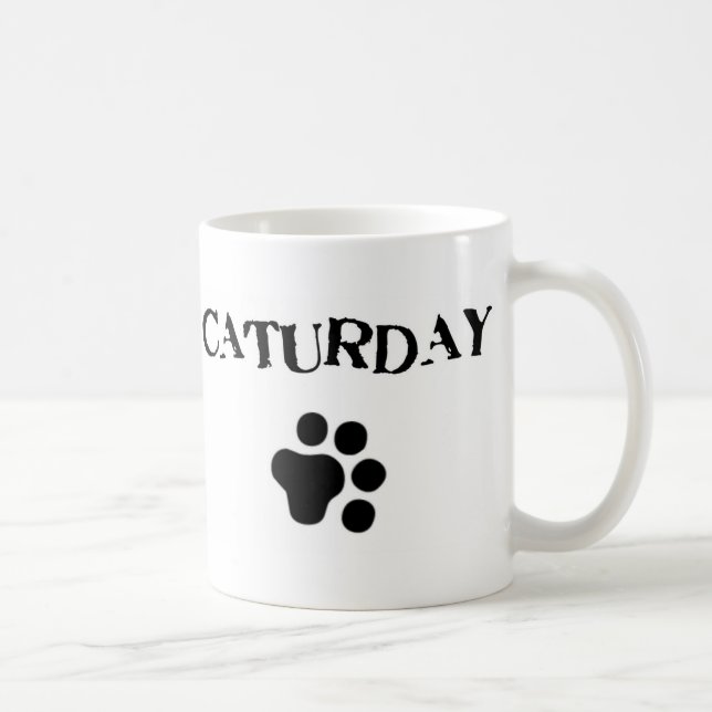 Café Taza linda del gato de Caturday (Derecha)