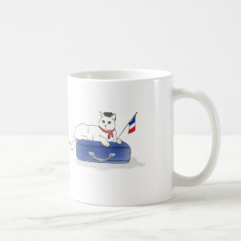 Café Taza linda del gato de París