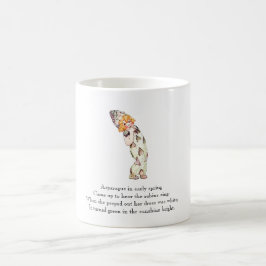 Café Taza linda del niño de la rima del espárrago del