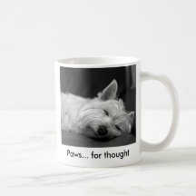 Taza linda del perro de Westie