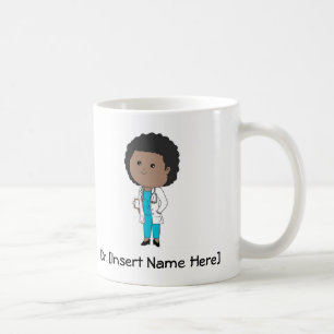 Café Taza linda personalizada del afroamericano de