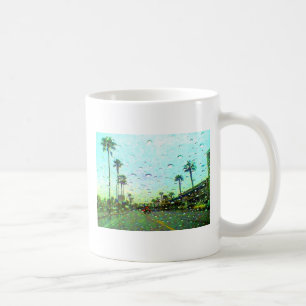 Café Taza lluviosa de la calle