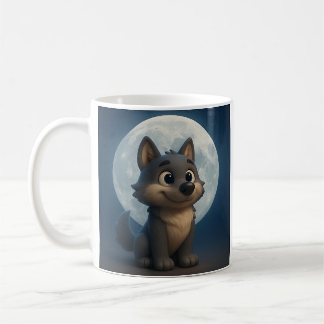 Café Taza Lobo Claro de Luna (Izquierda)