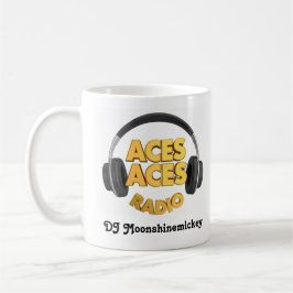 Café taza logo de Aces Moonshinemickey