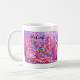 Café Taza mágica de la sirena rosa Princesa Rosabella