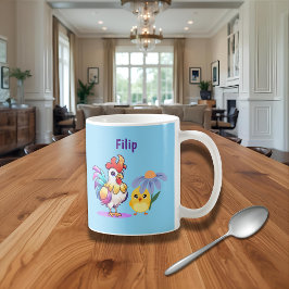 Café Taza mágica personalizada de gallo